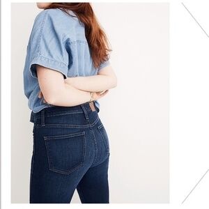 🍕🪻MADEWELL 10" High-Rise Skinny Jeans button fly blue 24